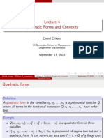 Quadratic Forms and Convexity: Eivind Eriksen