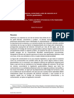 Teoría de La Empresa, Comerciante y Acto de Comercio en El Derecho Guatemalteco