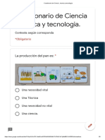 Cuestionario Ciencia Tecnología