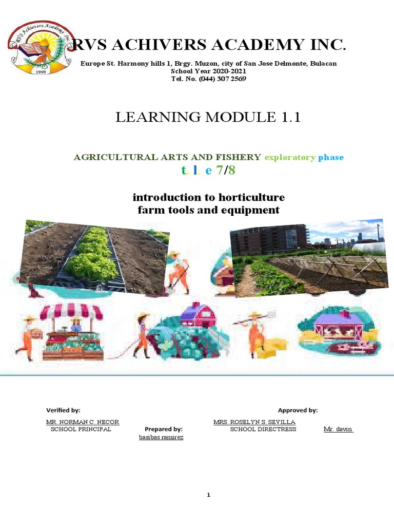 Horticulture Module for Grade 8 Students | PDF | Tractor | Agricultural ...