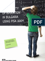 Assessing the Quality of Education in Bulgaria using PISA 2009