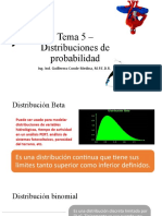 Tema 5 - Distribuciones de Probabilidad