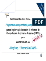 Gestión muestras online VW