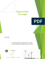 Photovoltaic Tilt Angle