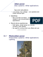 Photovoltaic Power: B8.7 Photovoltaic Systems: Other Applications