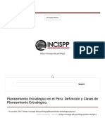 Planeamiento Estratégico en el Perú. Definición y Clases de Planeamiento Estratégico.pdf
