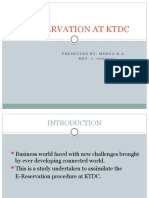 E-Reservation at KTDC