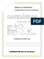 CUADERNILLO DE EJERCICIOS DE ECUACIONES DE PRIMER GRADO