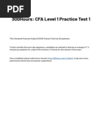 CFA Level 1 Practice Test 1 - 300hours