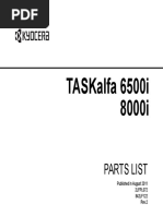 Taskalfa 6500I 8000I: Parts List