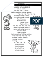 Walking Walking Worksheet