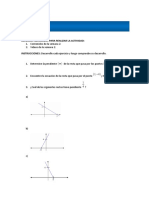 Ejercicios de matemática sobre pendientes y ecuaciones de rectas