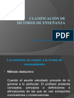 Clasificación de Métodos de Enseñanza