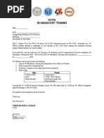 SK MANDATORY TRAINING (Letter)