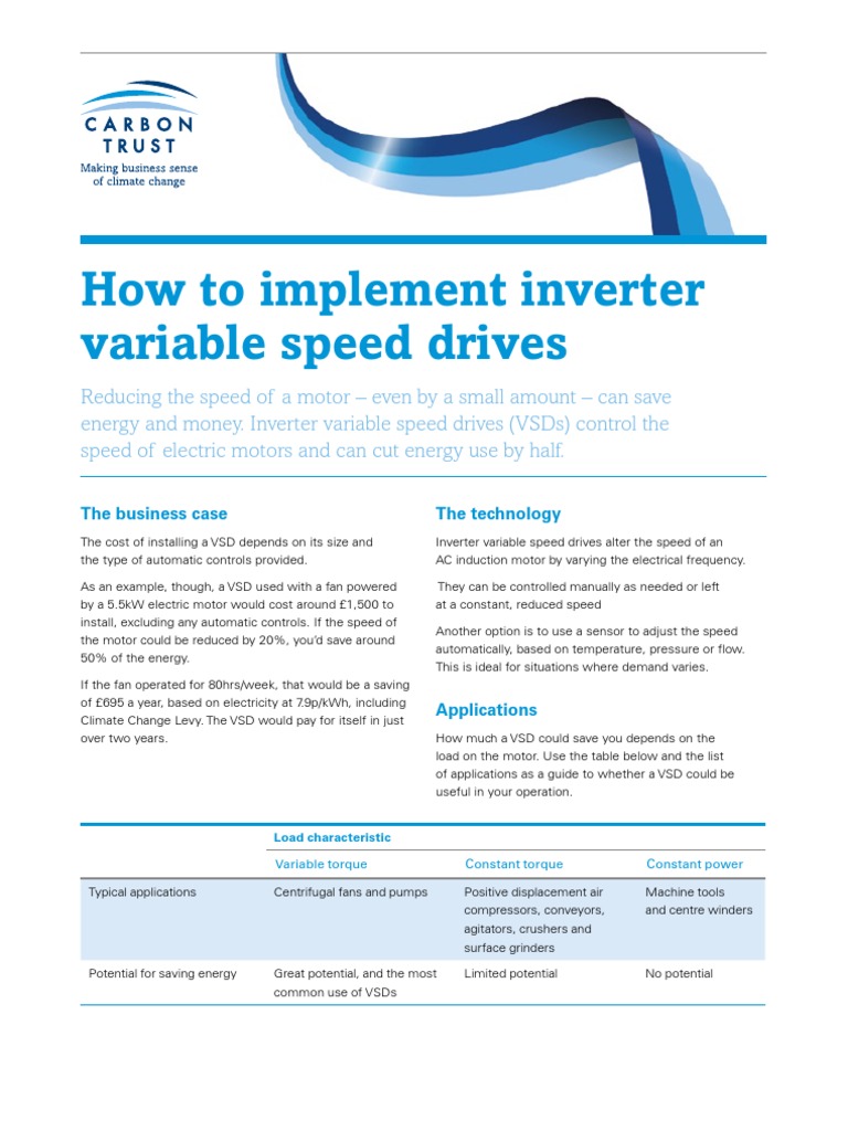 Implementing Inverter Variable Speed Drives | PDF | Engines ...
