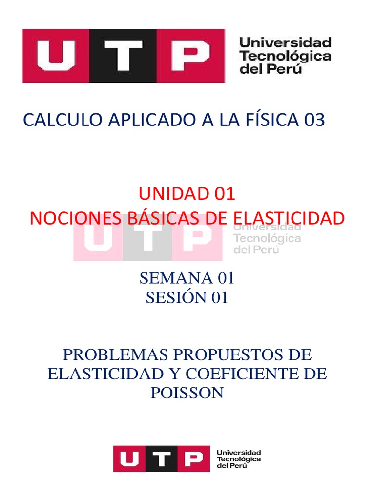 S01 S1 Problemas Propuestos Esfuerzo Deformación Y Modulo De