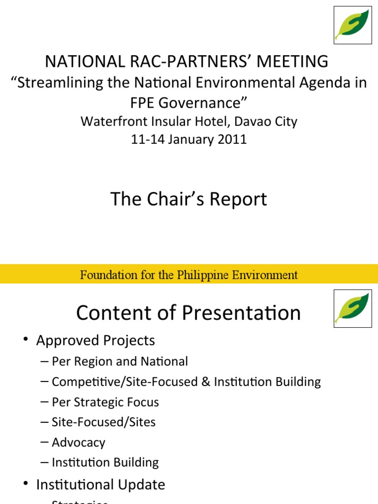 Chair Reports 12jan2011 Final | PDF | Economies | Business