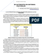 Balance de Nutrientes en Sistemas Pastoreo