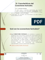 TEMA 10 Caracteristicas Del Texto Conectores Textuales.