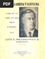 Recabarren, L.E. - La Rusia Obrera y Campesina PDF