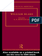 (Critical Heritage) G.E. Bentley Jnr. - William Blake - The Critical Heritage (The Collected Critical Heritage - The Romantics) (1996, Routledge) PDF