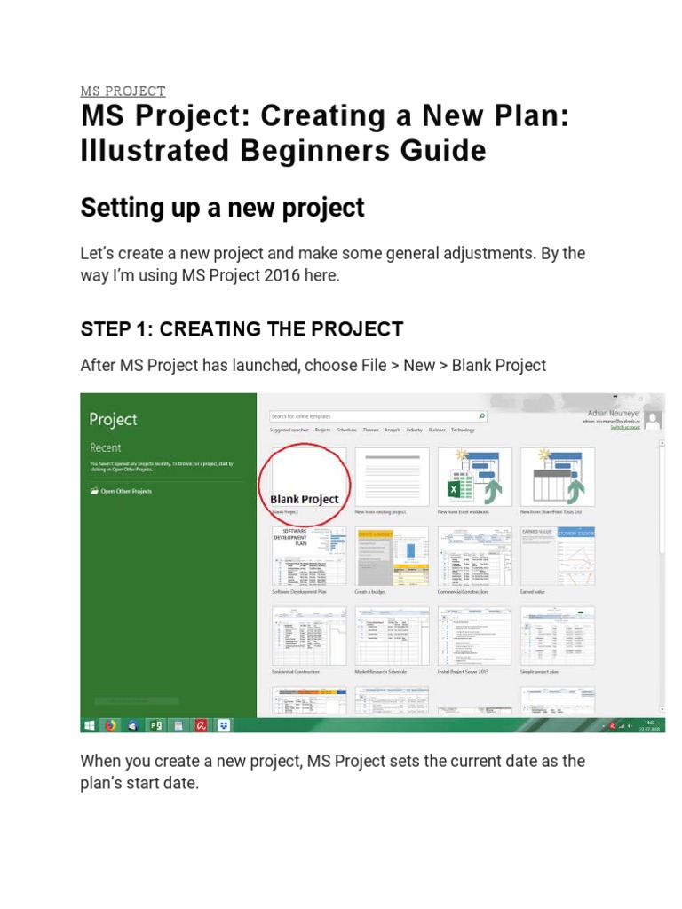 MS Project 2016: Beginner's Guide | PDF | Software | Computing