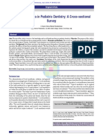 Use of Anesthesia in Pediatric Dentistry: A Cross Sectional Survey