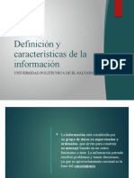 I.1 Definicion y Caracteristicas de La Informacion.