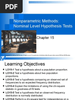 Nonparametric Methods: Nominal Level Hypothesis Tests