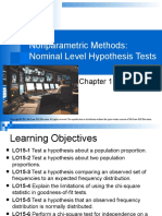 Nonparametric Methods: Nominal Level Hypothesis Tests