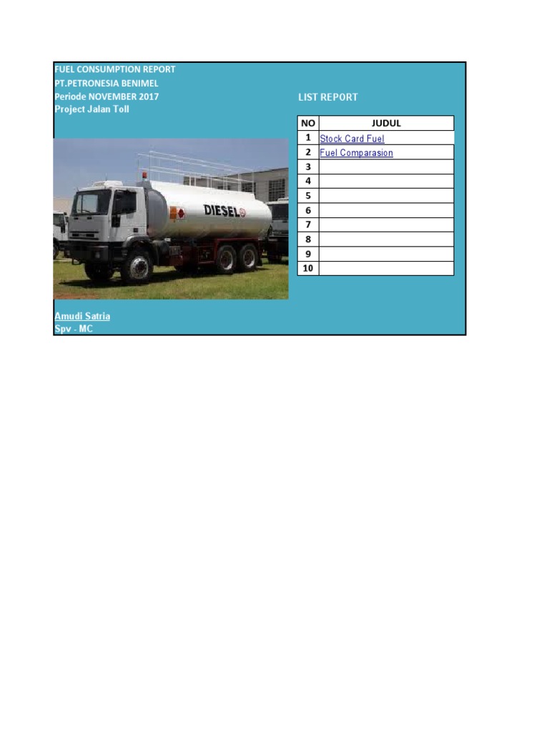 Fuel Report for Toll Project | PDF | Cars Of Japan | General Motors Marques