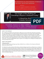 "New Insights On Bone Modeling and Remodeling in Response To Mechanical Loading" X. Edward Guo, Ph.D. Columbia University