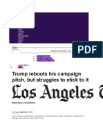 Trump Reboots His Campaign Pitch, But Struggles To Stick To It