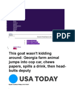 This Goat Wasn't Kidding Around: Georgia Farm Animal Jumps Into Cop Car, Chews Papers, Spills A Drink, Then Head-Butts Deputy