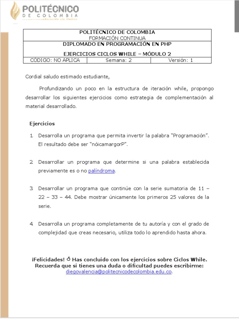 Ejercicios de Ciclos While en PHP | PDF | Negocios | Informática