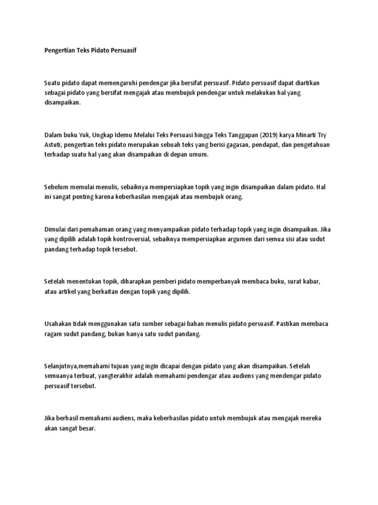 Teks Pidato Persuasif Merupakan Teks Yang Berisi Terbaru Kumpulan Referensi Teks Pidato