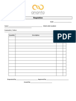 Requisition form template