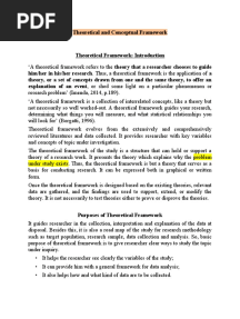 Theoretical and Conceptual Framework