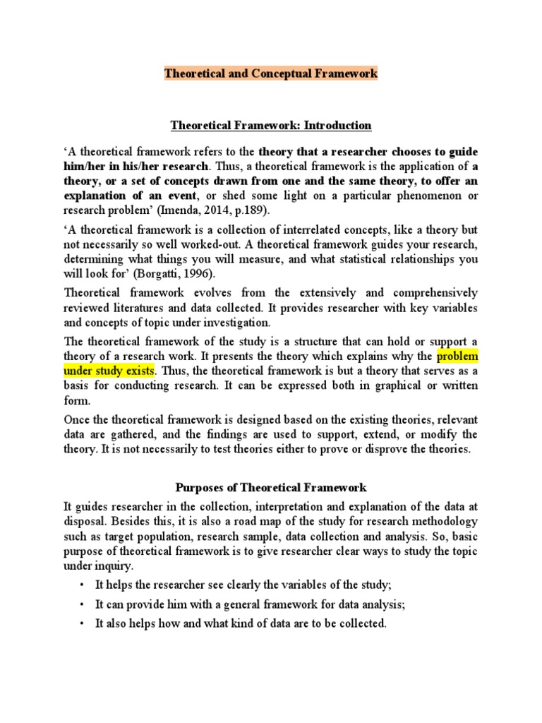 Theoretical and Conceptual Framework | PDF | Conceptual Framework | Theory