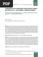A PROMOÇÃO DO PORTUGUÊS COMO LÍNGUA GLOBAL