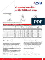 Original Operating Manual For KWB Super Alloy (G80) Chain Slings