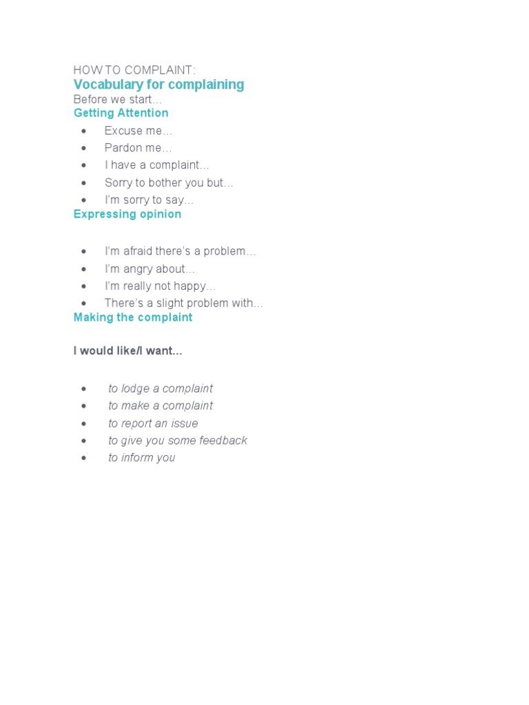 How To Complaint | PDF | Self-Improvement