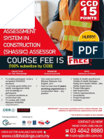 Course Fee Is: Safety & Health Assessment System in Construction (Shassic) Assessor