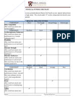 Physical Fitness Checklist: Name: - Course & Section