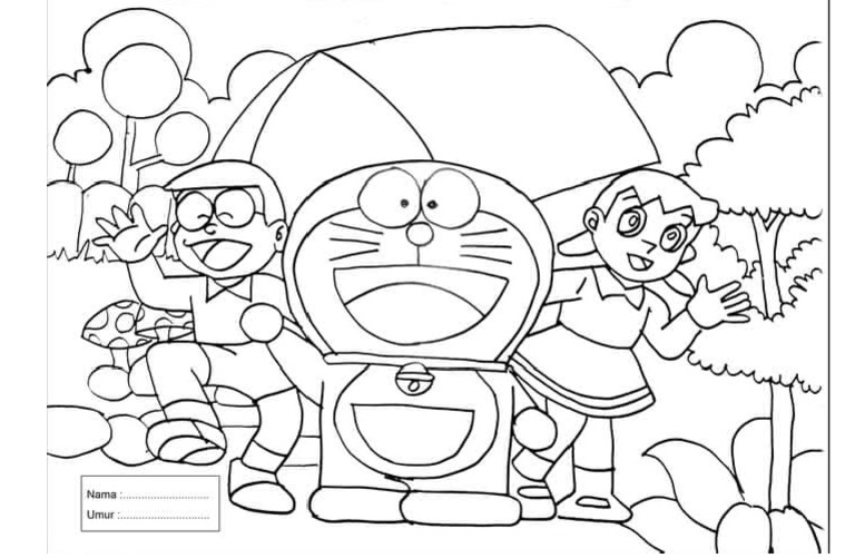 Mewarnai Doraemon Pdf