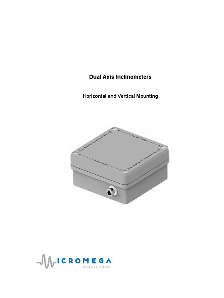 Industrial High Resolution Inclinometer (Preliminary) | PDF ...