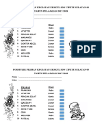 Formulir Pilihan Kegiatan Ekskul