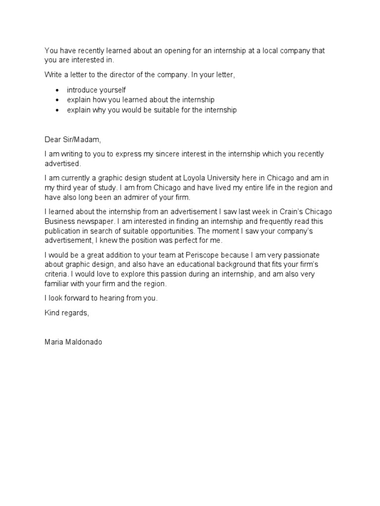 IELTS Writing Task 1 Formal Letter Sample