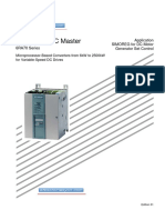 Simoreg DC Master: Application SIMOREG For DC-Motor Generator Set Control