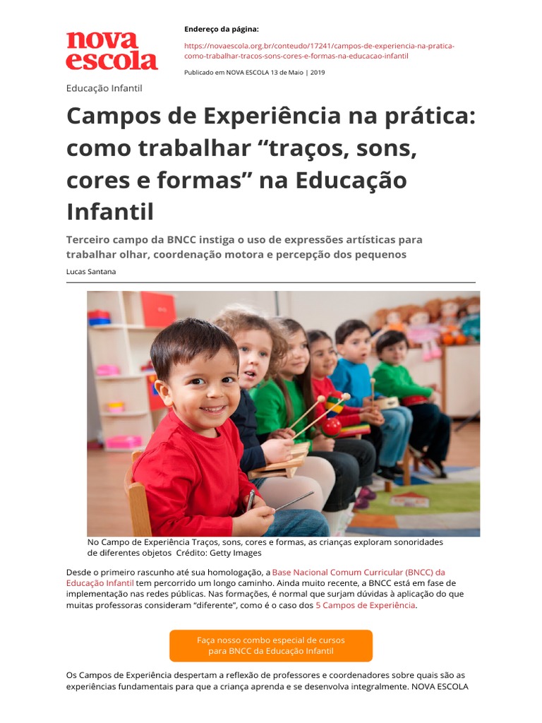 Campos de Experiência Na Prática Como Trabalhar 